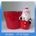 Promotional christmas present ceramic flower pot